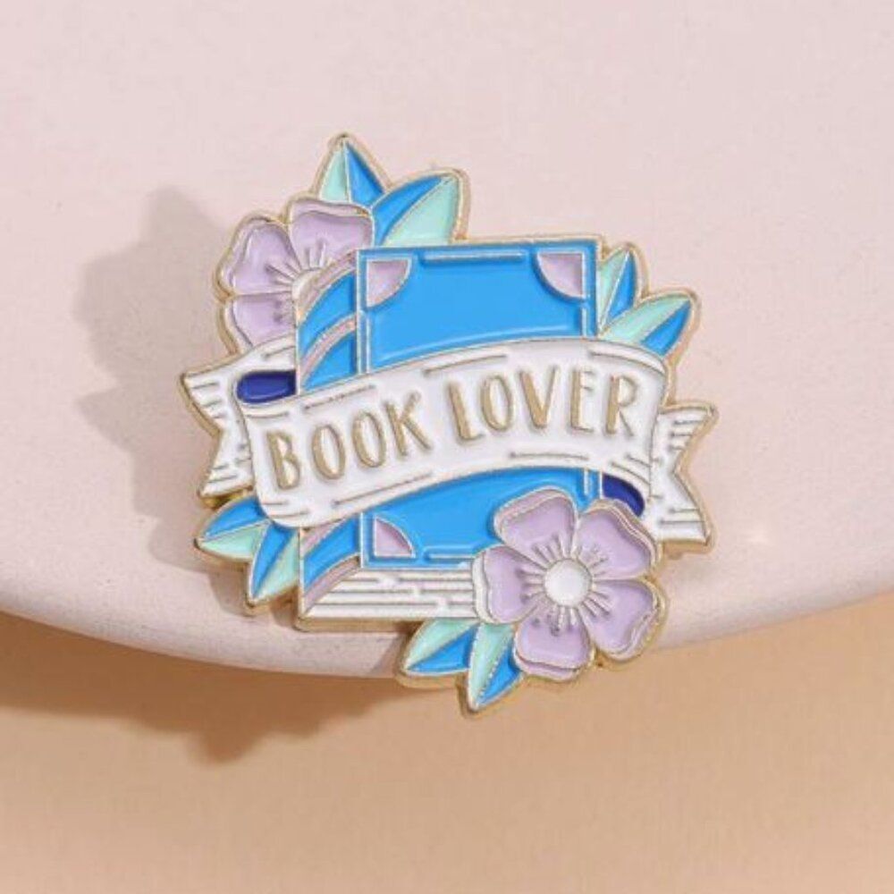 NWT, Book Lover Enamel Pin